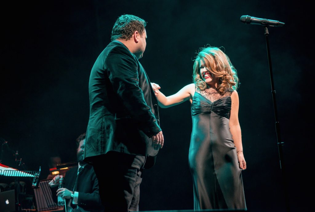 Joanna Forest sings with Paul Potts for breast cancer charity CoppaFeel!